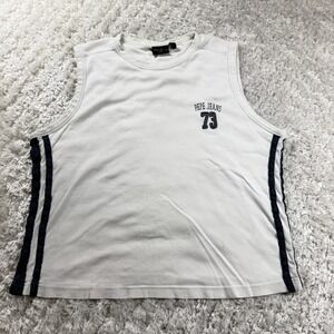 Vintage Pepe Jeans Shirt Mens L Tank Top London 73 Street Urban Retro Skater Y2K